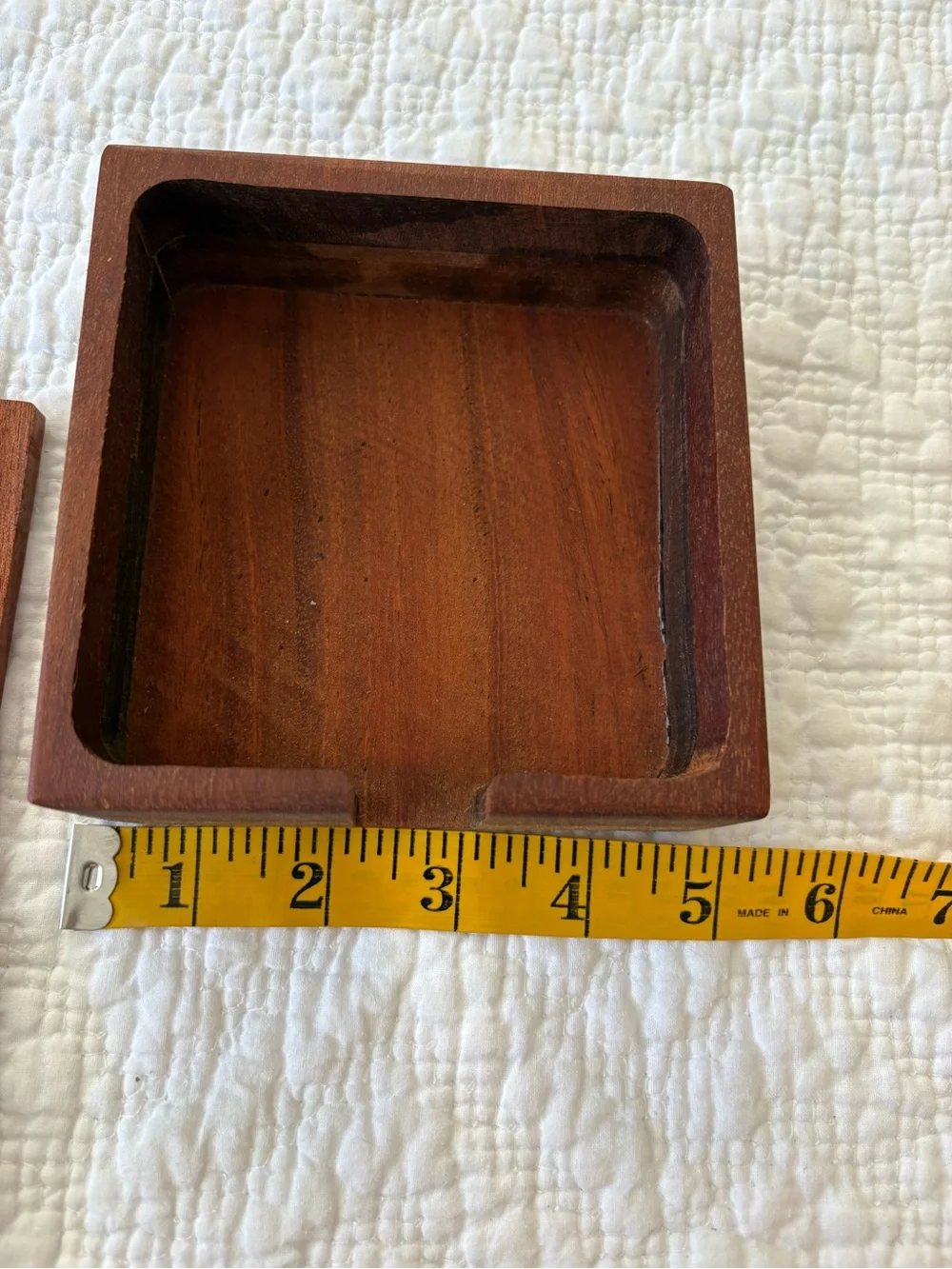 New Jersey wood coaster set. Black NJ silhouette on wood. 5 + holder.